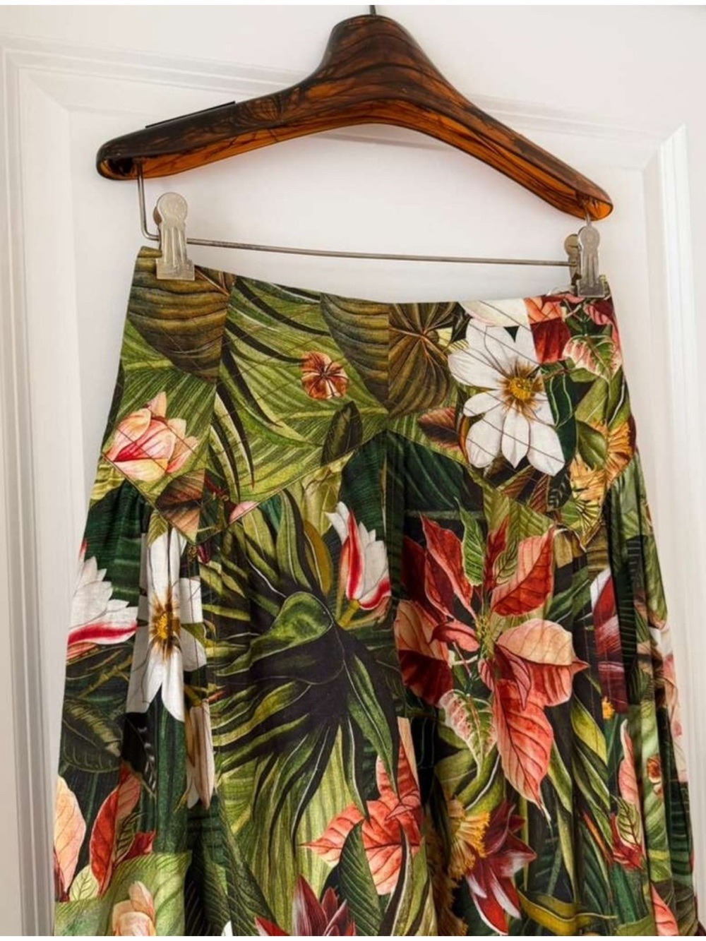 Farm Rio Multicolor Botanical Forest Midi Skirt - Picture 2 of 9